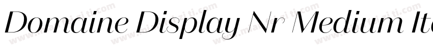 Domaine Display Nr Medium Italic字体转换